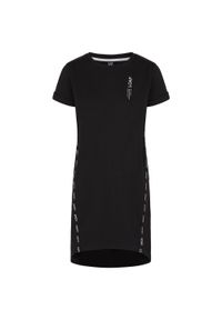 WOMEN'S HEALTH - Sukienka sportowa Ewelina – krótka, bawełna-elastan, 2 kieszenie. Kolor: czarny. Materiał: bawełna, elastan. Sezon: jesień, wiosna. Typ sukienki: sportowe. Styl: sportowy. Długość: mini #1