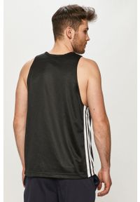 adidas Performance - T-shirt. Okazja: na co dzień. Kolor: czarny. Wzór: nadruk. Styl: casual #5