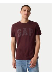 GAP - Gap T-Shirt 856659-17 Bordowy Regular Fit. Kolor: czerwony. Materiał: bawełna