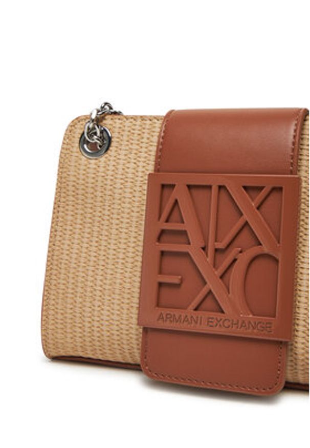 Armani Exchange Torebka XW000281 AF13673 U6164 Brązowy. Kolor: brązowy. Materiał: skórzane