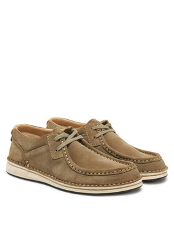 Birkenstock Półbuty Pasadena 1029677 Beżowy. Kolor: beżowy. Materiał: zamsz, skóra