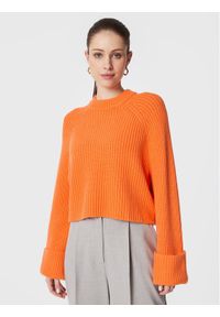 Edited Sweter Brittany EDT4463005000002 Pomarańczowy Regular Fit. Kolor: pomarańczowy. Materiał: wiskoza #1