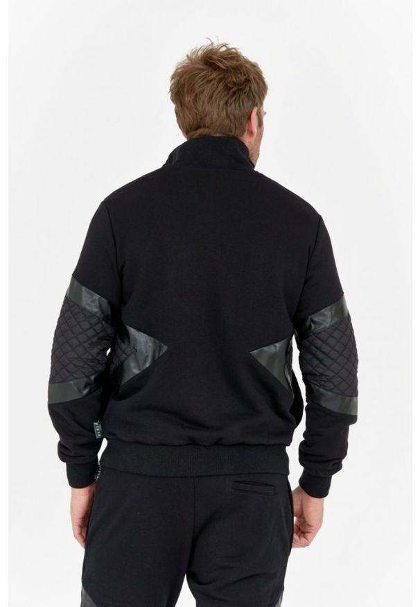 Philipp Plein - PHILIPP PLEIN Pikowany czarny dres męski, Rozmiar XL. Kolor: czarny. Materiał: dresówka. Sport: bieganie