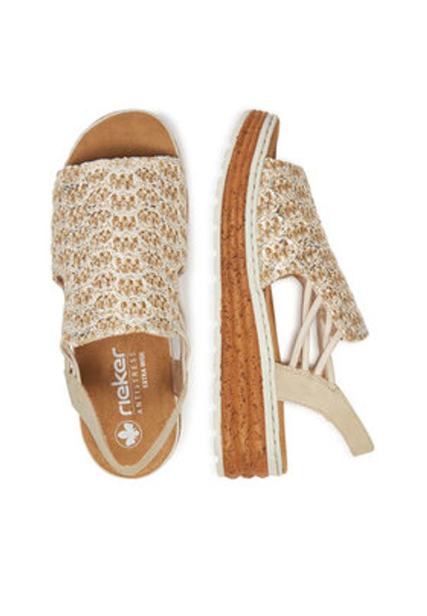 Rieker Sandały CEO-62741-60 Beżowy. Kolor: beżowy. Materiał: materiał