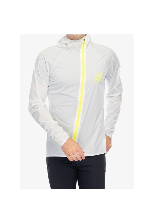Kurtka do biegania męska Compressport Hurricane Waterproof 10/10 Jacket. Kolor: biały. Sport: bieganie