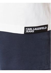 Karl Lagerfeld Jeans T-Shirt 235D1701 Biały Regular Fit. Kolor: biały. Materiał: bawełna #3