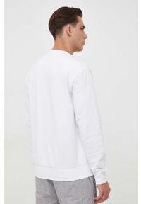 BOSS bluza bawełniana męska kolor biały z aplikacją. Kolor: biały. Materiał: bawełna. Wzór: aplikacja. Styl: klasyczny #4
