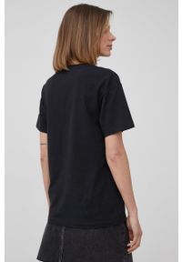 Napapijri t-shirt bawełniany Napapijri X Fiorucci kolor czarny. Kolor: czarny. Materiał: bawełna. Wzór: nadruk #4