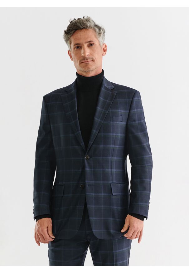 Pako Lorente - PAKO LORENTE – Granatowa marynarka garniturowa. Kolor: niebieski. Styl: elegancki