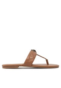 Kurt Geiger Japonki Kensington T-Bar Sandal 8651448109 Brązowy. Kolor: brązowy. Materiał: skóra