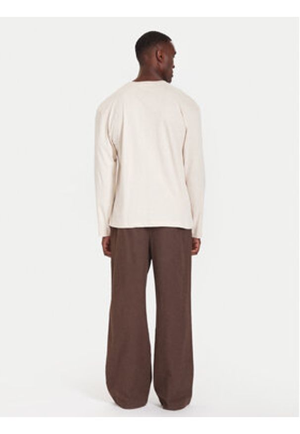 TOMMY HILFIGER - Tommy Hilfiger Piżama UM0UM03689 Brązowy Relaxed Fit. Kolor: brązowy. Materiał: bawełna
