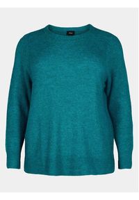 Zizzi Sweter CA61192A Niebieski Regular Fit. Kolor: niebieski. Materiał: syntetyk #6