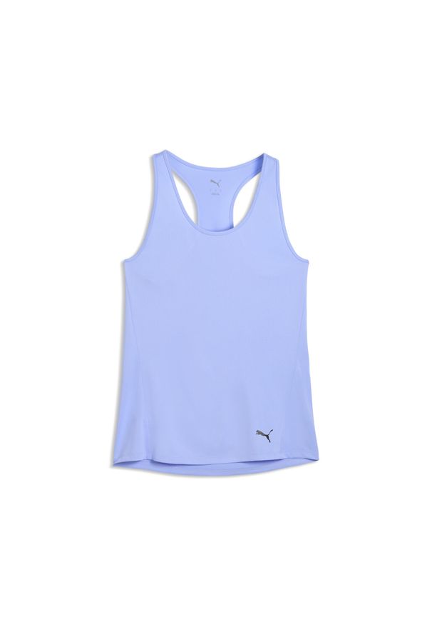 Puma - Damska koszulka bez rękawów TAD ESSENTIALS o kroju bokserki PUMA. Kolor: fioletowy. Długość rękawa: bez rękawów. Sport: bieganie