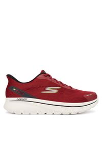 skechers - Skechers Sneakersy Go Walk Arch Fit N-Joy 217075 DKRD Bordowy. Kolor: czerwony. Materiał: materiał #1