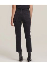 AGOLDE - Czarne spodnie jeansowe Riley High Rise Straight. Stan: podwyższony. Kolor: czarny. Styl: klasyczny