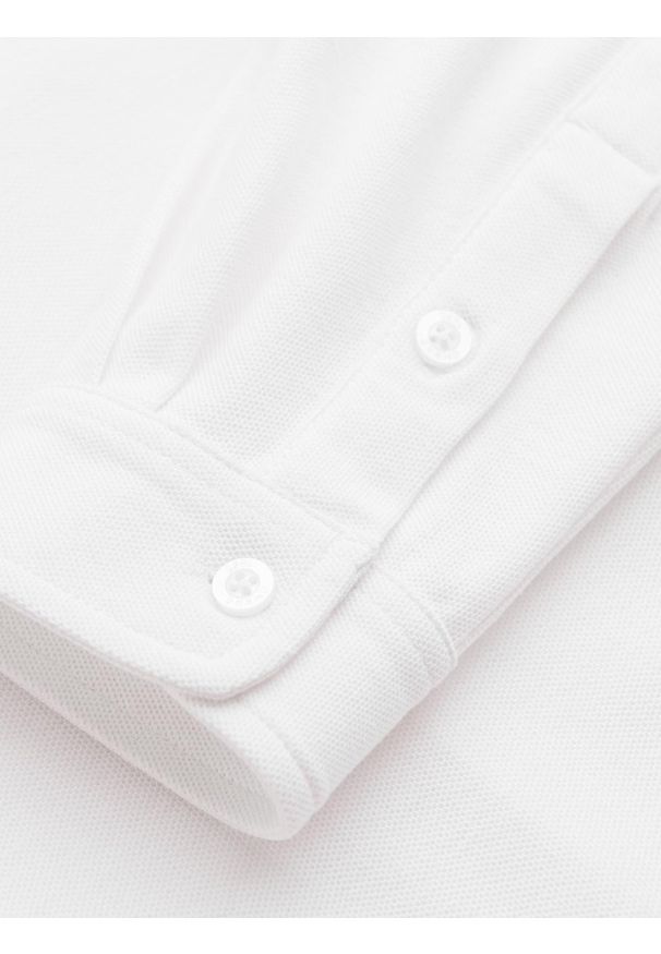 Ombre Clothing - Męska koszula bawełniana SLIM FIT ze stójką w kolorowe paski – biała V1. Okazja: na co dzień. Typ kołnierza: kołnierzyk stójkowy. Kolor: biały. Materiał: bawełna. Długość: długie. Wzór: kolorowy, paski. Styl: casual