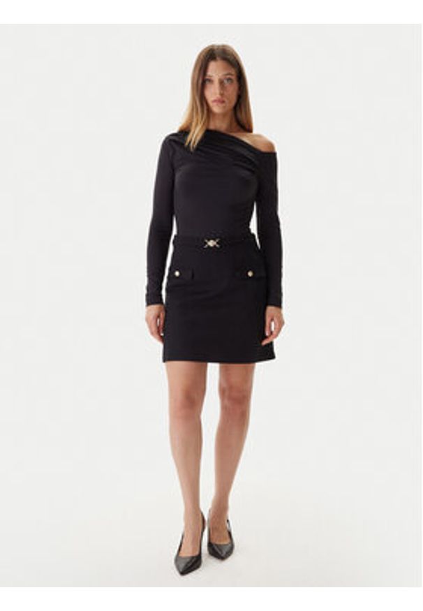 Guess Spódnica trapezowa W5BD61 KCMU2 Czarny Regular Fit. Kolor: czarny. Materiał: syntetyk