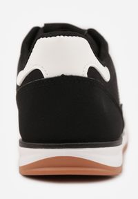 Born2be - Czarne Sneakersy z Geometrycznym Motywem Jannata. Okazja: na co dzień. Kolor: czarny. Materiał: jeans, dresówka. Wzór: geometria #8