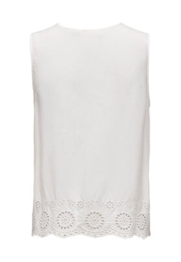 only - ONLY Bluzka 15296317 Biały Regular Fit. Kolor: biały. Materiał: wiskoza