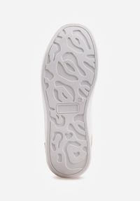 Born2be - Biało-Beżowe Sneakersy Sznurowane na Płaskiej Podeszwie Azih. Kolor: biały. Obcas: na płaskiej podeszwie #7