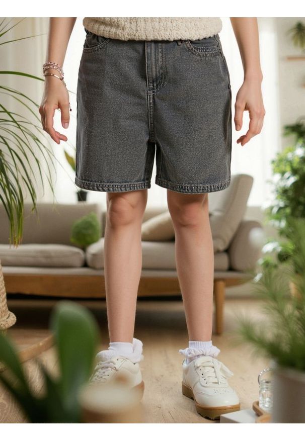 Sinsay - Szorty jeansowe - szary. Kolor: szary. Materiał: jeans