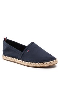 TOMMY HILFIGER - Tommy Hilfiger Espadryle Basic Tommy Flat Espadrille FW0FW06497 Granatowy. Kolor: niebieski. Materiał: materiał #1