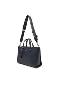 TOMMY HILFIGER - Tommy Hilfiger Torebka Joy Satchel AW0AW16814 Granatowy. Kolor: niebieski. Materiał: skórzane #4