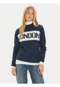 Pepe Jeans Sweter Hilda PL702227 Granatowy Regular Fit. Kolor: niebieski. Materiał: syntetyk