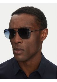 Trussardi Jeans - Trussardi Okulary przeciwsłoneczne TSM3025 Granatowy. Kolor: niebieski