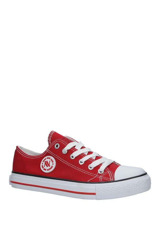 Casu - Czerwone trampki sznurowane casu 083. Kolor: czerwony