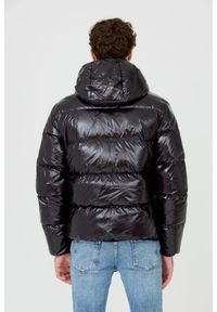 DSQUARED2 Czarna męska puchowa kurtka Puff Kaban, Rozmiar 56. Kolor: czarny. Materiał: puch #7