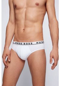 BOSS - Boss Slipy (3-pack) męskie kolor biały. Kolor: biały. Materiał: bawełna