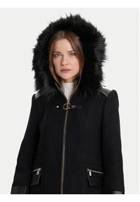 Morgan Płaszcz wełniany 222-GSIBIL Czarny Regular Fit. Kolor: czarny. Materiał: syntetyk #6
