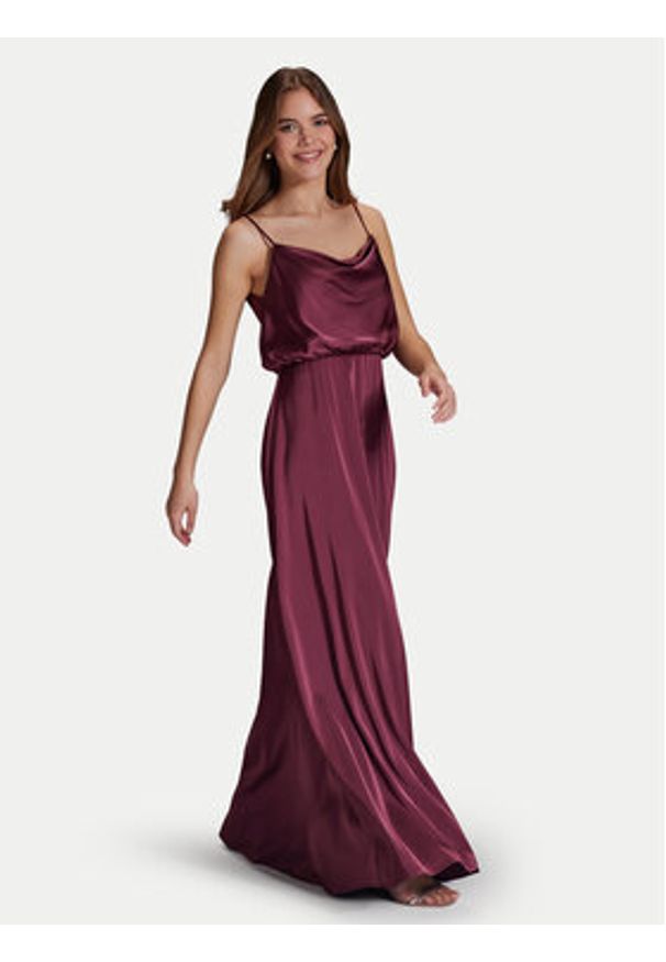 Hey Kyla Sukienka wieczorowa 5AI074HK Bordowy Regular Fit. Kolor: czerwony. Materiał: syntetyk. Styl: wizytowy