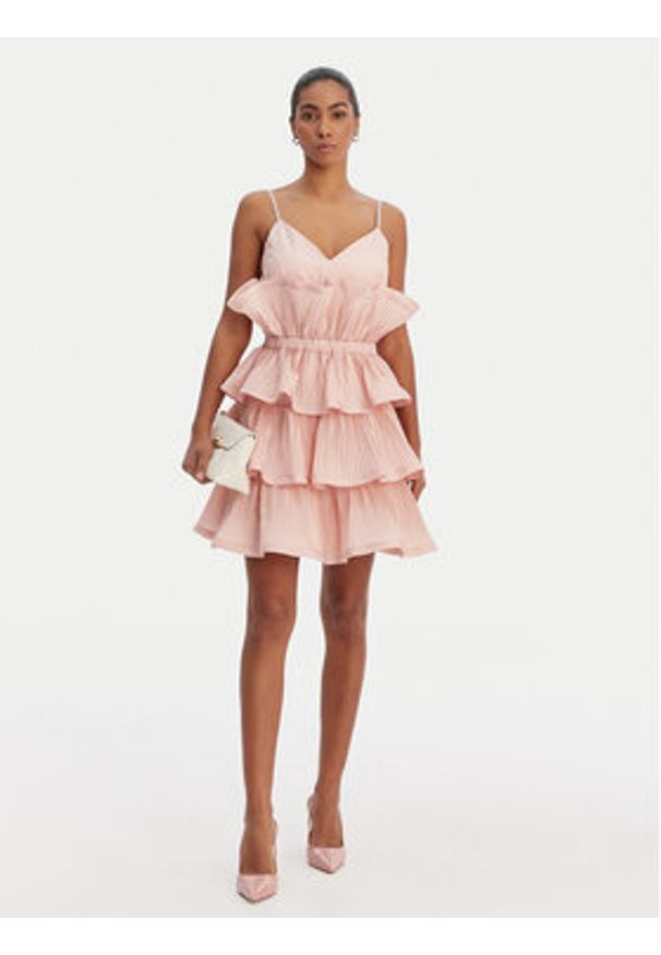 Fracomina Sukienka koktajlowa FQ26SD1007W83101 Beżowy Regular Fit. Kolor: beżowy. Materiał: syntetyk. Styl: wizytowy