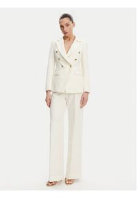 Maryley Spodnie materiałowe 25EB537/M26/43VA Écru Regular Fit. Materiał: syntetyk
