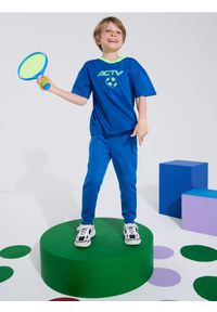 Sinsay - Koszulka sportowa Active - niebieski. Kolor: niebieski. Styl: sportowy