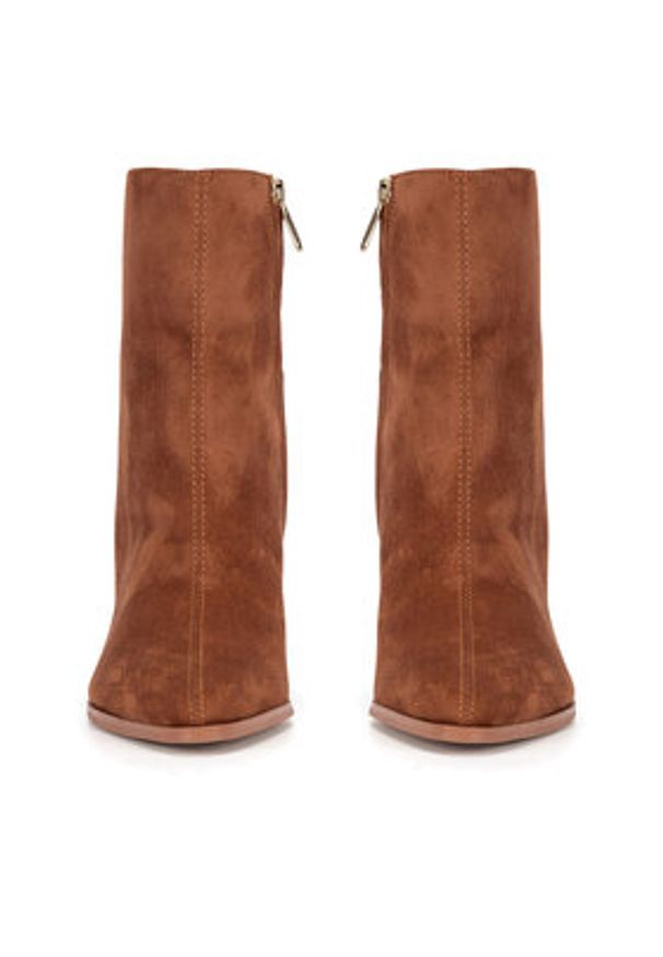 Nine West Botki WFA3000-1 Brązowy. Kolor: brązowy. Materiał: materiał