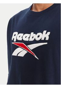 Reebok T-Shirt RK25155CCM Granatowy Regular Fit. Kolor: niebieski. Materiał: bawełna #5