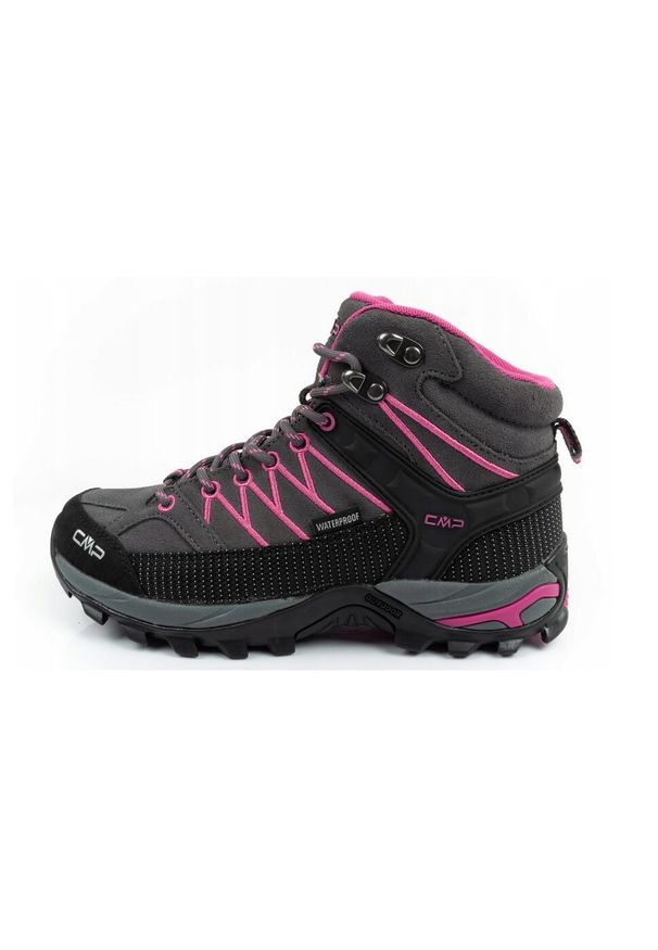 Buty damskie trekkingowe CMP Rigel wodoodporne. Kolor: wielokolorowy, czarny, szary. Materiał: materiał, syntetyk