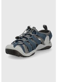 keen - Keen sandały CNX II męskie. Zapięcie: pasek. Kolor: niebieski. Materiał: materiał, guma, włókno. Wzór: paski #3