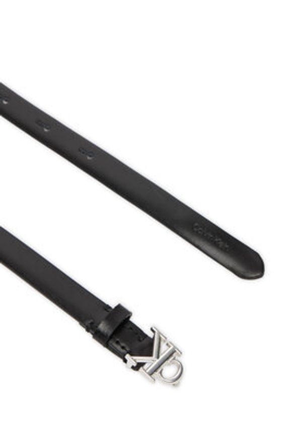 Calvin Klein Pasek Damski LV04F7055G Czarny. Kolor: czarny. Materiał: skóra