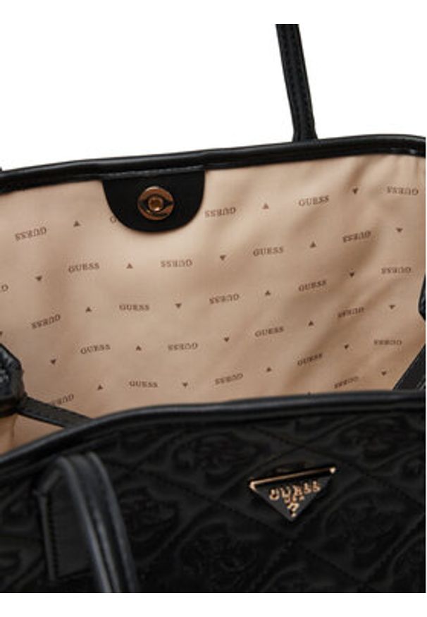 Guess Torebka Adelasia HWQL96 58240 Czarny. Kolor: czarny. Materiał: skórzane