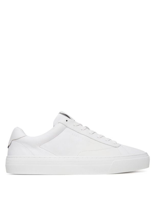 TOMMY HILFIGER - Tommy Hilfiger Sneakersy Premium Dress Cupsole FM0FM05572 Biały. Kolor: biały. Materiał: skóra