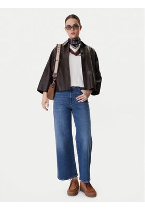 Weekend Max Mara Jeansy Pulvino 2615181061 Granatowy Wide Leg. Kolor: niebieski