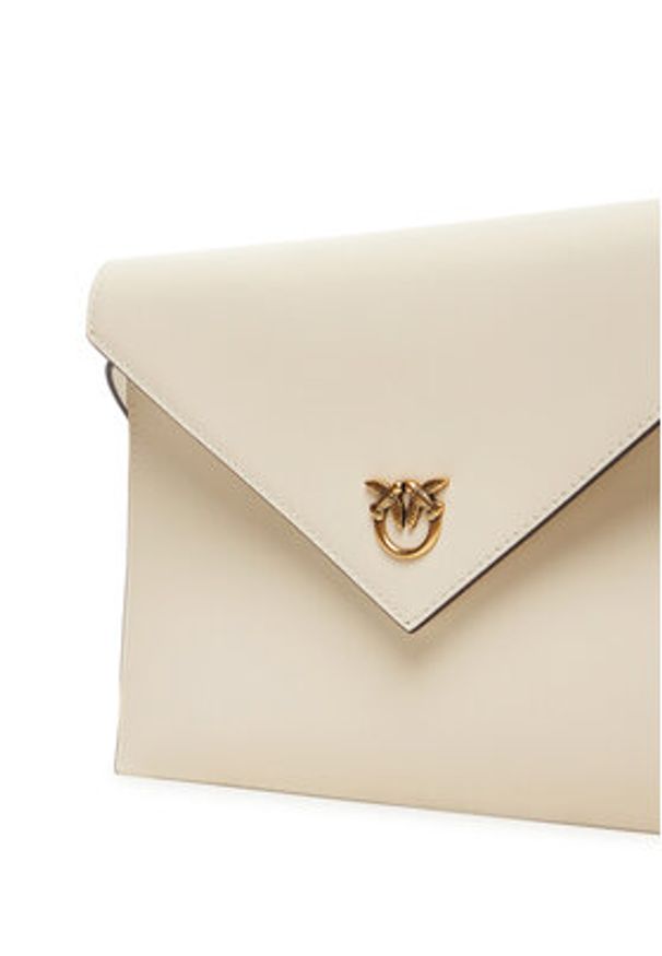Pinko - PINKO Torebka Flat Purse Handle AI 25-26 PCPL104820 A0F1 Écru. Materiał: skórzane