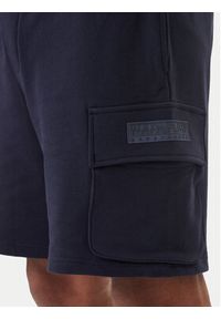 Napapijri Szorty sportowe N-Box Logo Cargo NP0A4I59 Granatowy Regular Fit. Kolor: niebieski. Materiał: bawełna. Styl: sportowy #4