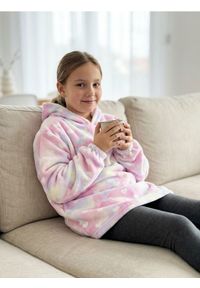 Sinsay - Bluza snuddie - różowy. Kolor: różowy