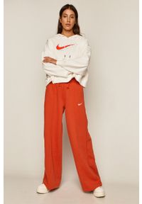 Nike Sportswear - Bluza. Typ kołnierza: kaptur. Kolor: biały. Materiał: bawełna, poliester, materiał, dzianina. Wzór: nadruk #4
