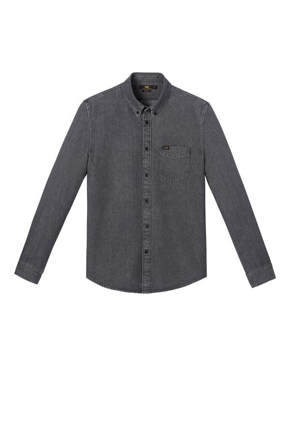 Lee - LEE BUTTON DOWN MĘSKA KOSZULA JEANSOWA Z DŁUGIM RĘKAWEM JEANS ASPHALT L880PAFZ. Typ kołnierza: button down. Materiał: jeans. Długość rękawa: długi rękaw. Długość: długie